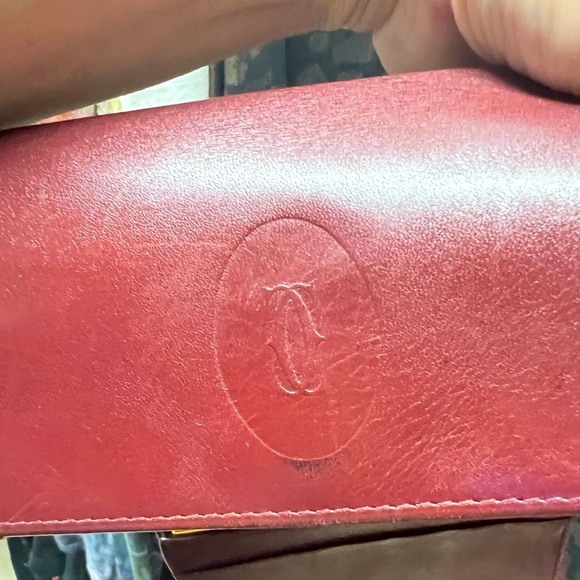 Cartier Paris Vintage Wallet. Burgundy Leather. KISS LOCK - Picture 6 of 7